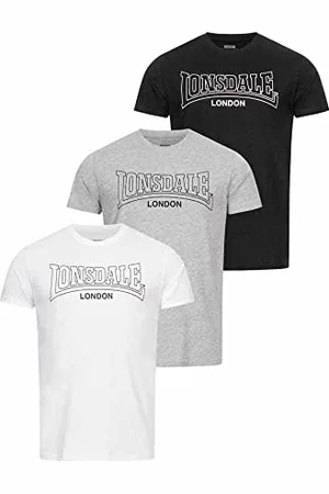 Lonsdale London Męski t-shirt o regularnym kroju 3-pak BEANLEY, , 4XL 117435
