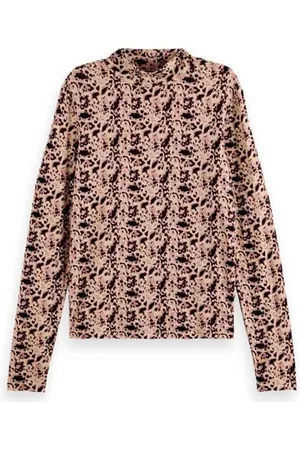 Scotch&Soda Damska koszulka z długim rękawem AOP, , M