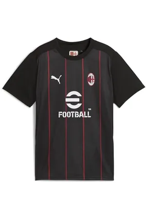 PUMA A.C. Milan koszulka Prematch, koszulka piłkarska i treningowa, oficjalny produkt czarny, chłopiec, 8 lat, , 8 lat