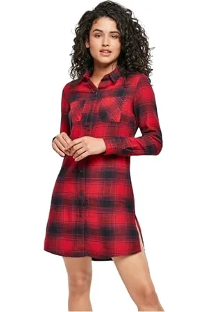 Urban classics Damska sukienka z motywem check, , L