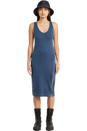 G-Star Damska asymetryczna sukienka z zamkiem błyskawicznym Wmn Casual, , XS