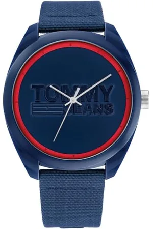 Tommy Hilfiger Jeansy analogowy zegarek kwarcowy dla mężczyzn z granatowym nylonowym paskiem - 1792041, , pasek