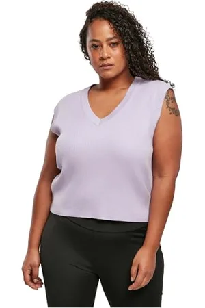 Urban classics Damska bluza z krótkim rękawem, wsuwana, sweter, , L