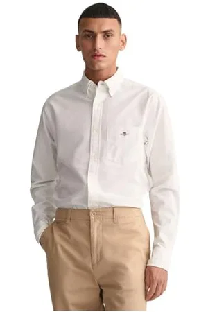 GANT Męska koszula Reg Oxford, biały, 3XL