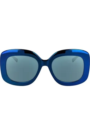 Karl Lagerfeld Damskie okulary przeciwsłoneczne KL6165S, lustrzane niebieskie, rozmiar uniwersalny, , jeden rozmiar