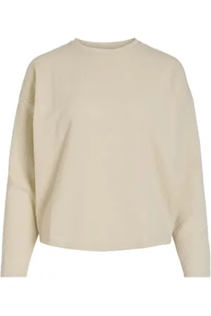 VILA Viadoria okrągły dekolt L/S luźny krój top/Pb, , M