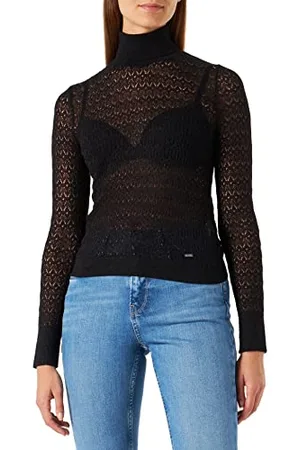 Pepe Jeans Damski Bergein długi rękaw, 999 czarny, M (DE)