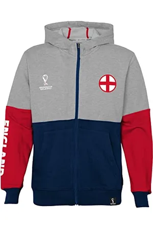 FIFA Chłopięca oficjalna bluza z kapturem World Cup 2022, Youth, Anglia, wiek 13-15, szara, bardzo duża, , 13-15 Lat