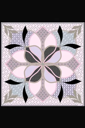 ROECKL Flower Mandala 53 x 53 Chustka, , One Size, , jeden rozmiar