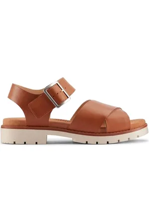 Clarks Premium Damskie sandały Orinoco Cross Tan Leather 35 UK, , 38 EU