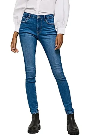 Pepe Jeans Damskie Spodnie Jeansy Przeciwdeszczowe, 000 Denim, 25 W, Talia Regular