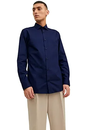 JACK & JONES Męska koszula Jprblaparker L/S Noos, , XXL