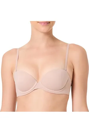 Calvin Klein PUSH UP STRAPLESS, beżowy, 32A, , 70
