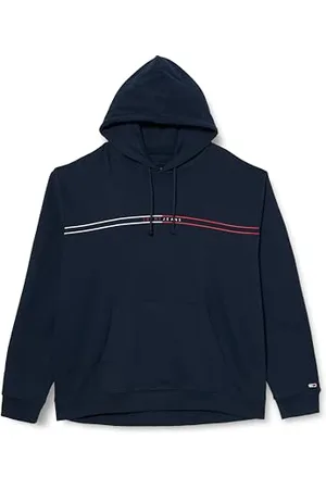 Tommy Hilfiger Męska bluza z kapturem TJM REG ENTRY GRAPHIC HOODIE EXT, niebieska, 5XL, , 5XL duże rozmiary