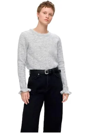SELECTED SLFLULU LS Knit Frill Cuff O-Neck NOOS, , L