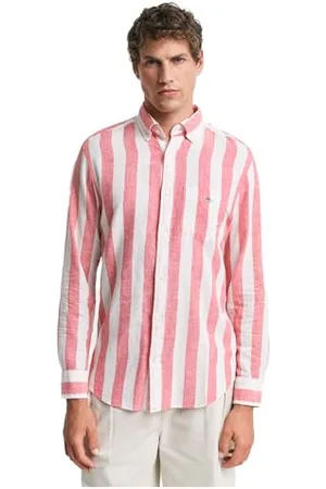 GANT REG COTTON LEN BOLD STRIPE SHIRT, , 3XL