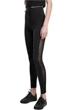 Urban classics Damskie legginsy z koronką, , XS