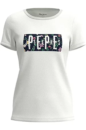 Pepe Jeans Damski T-shirt Patsy, 800 biały, rozmiar L