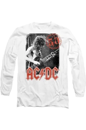 AC/DC Znaczek plakat unisex koszulka z długim rękawem dla dorosłych, biała, XXL, , XXL