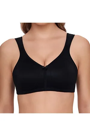 Susa Biustonosz damski bez fiszbin Topsy Plus I biustonosz damski z uformowanymi miseczkami Duo Cups I dobre odciążenie I wspaniałe uczucie na skórze, czarny, 100C
