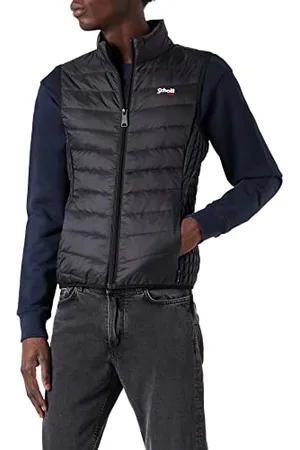 Schott NYC BAKERVWRS Kurtka bez rękawów Lekka pióra Schott, czarna, XL dla dorosłych