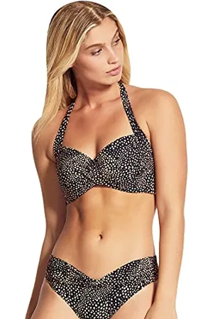 Seafolly Damski biustonosz Safari Spot Twist Soft Cup uchwyt bikini
