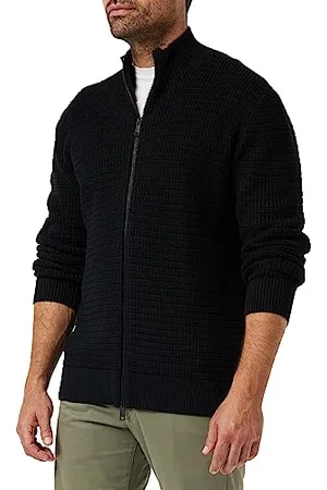 Armani Exchange Męski sweter z długim rękawem, podwójny zamek, bawełniany kardigan, , XS