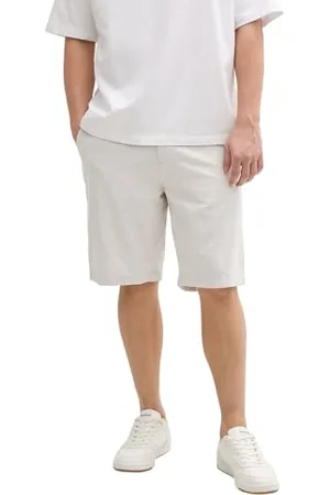 TOM TAILOR Męskie 1044842 Bermudy, 37210-Beige Abbey Stone Chambray, L, , L