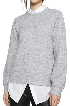 Pieces® Damski sweter z dzianiny z rękawami balonowymi, , L