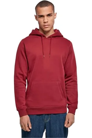 Build Your Brand Męska bluza z kapturem Heavy Hoody, Burgundy, S