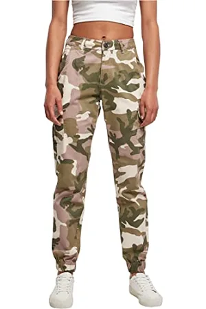 Urban classics Damskie spodnie cargo z wysokim stanem Spodnie Kobiety , , 26