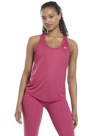 Reebok Damski top Identity Train Mesh Back Tank, półdumny różowy, S, , S