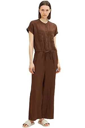 TOM TAILOR Damski kombinezon lniany 1031369, , 38