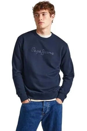 Pepe Jeans Męska bluza Joe Crew, niebieska (Dulwich Blue), XS, , XS