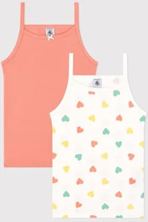 Petit Bateau Dziewczęce koszule z szelkami (2 sztuki), , 6 lat