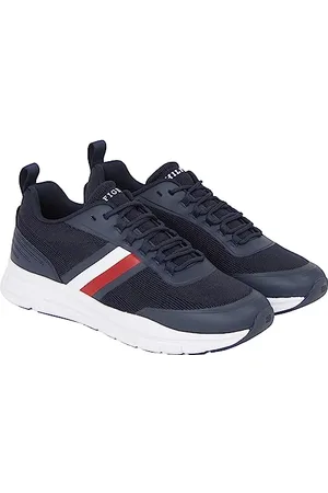 Tommy Hilfiger Męskie nowoczesne buty do biegania w paski, Pustynne niebo, 44 EU