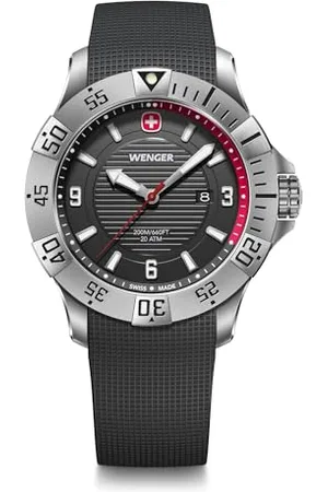 Wenger Seaforce Męski Analogowy Kwarcowy Zegarek Na Rękę, Średnica 43 mm, Szwajcarski, Wodoodporny Do 200 M, Pasek Silikonowy, 01.0641.138