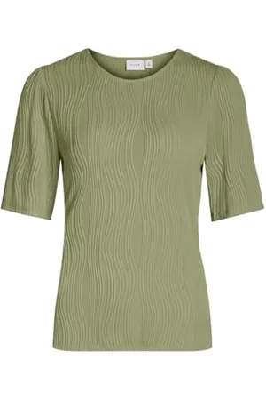 VILA Vinira O-Neck Puff 2/4 Top/R, , S