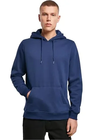 Build Your Brand Męska bluza z kapturem Heavy Hoody, Niebieski (Jasny Granatowy 01496), L