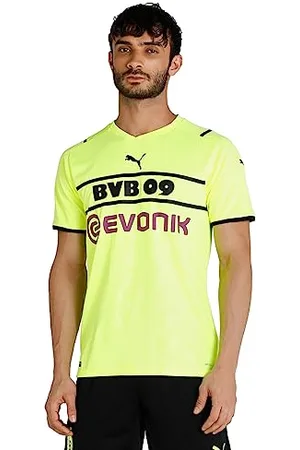 PUMA Męska koszulka Bvb Cup Shirt replika W sponsora Safety Yellow- Black S