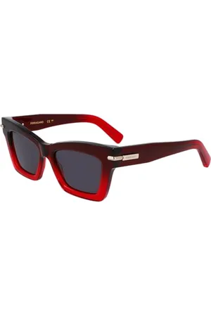 Salvatore Ferragamo Unisex SF2031S okulary przeciwsłoneczne, gradient ciemnoczerwone, przezroczyste, 52, , 52