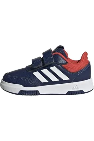 adidas Uniseks - niemowlęta Tensaur Hook and Loop Shoes, Dark Blue/Cloud White/Bright Red, 22 EU