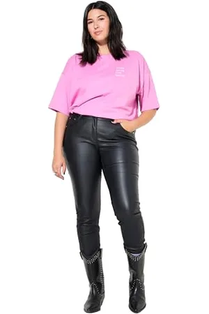 STUDIO UNTOLD Damskie spodnie skinny, powlekane, ciemnoszare, rozmiar 42, , 42