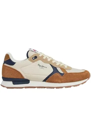 Pepe Jeans Brit Mix M Męskie Sneaker, Brązowe (Tobacco Brown), 42 EU, , 43 EU