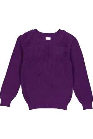 Green Cotton Dziewczęca bluza z dzianiny Chunky, , 116