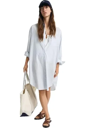 GANT OS LUXURY OXFORD STRIPED DRESS, , 36