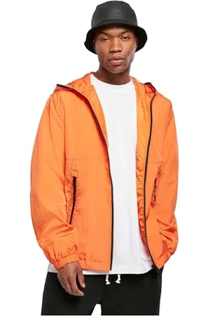 Urban classics Męska kurtka nylonowa Crepe Windbreaker przejściowa dla mężczyzn, wykonana z lekkiego materiału Crepe w 2 kolorach, S - XXL, , M