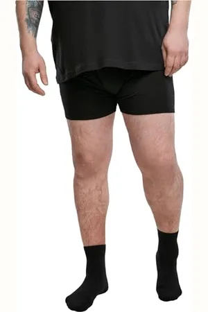 Urban classics Bokserki Obcisłe, Czarny/Szary, 4XL / 2 sztuki