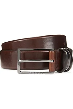 HUGO BOSS Męski pasek z garbowanej skóry Carmello z klamrą, , 95 cm