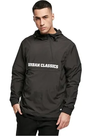 Urban classics Męska kurtka Commuter Pull Over Jacket, Windbreaker dla mężczyzn z workiem do przechowywania w 3 kolorach, rozmiary S - 5XL, , S